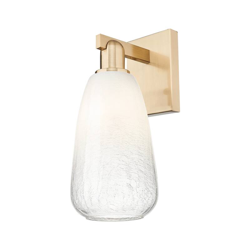 Innovations Lighting 716-1W-11-8 Brookhaven Almond Sconce Brookhaven - Champagne Bronze / Opal