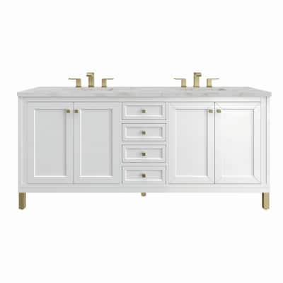 James Martin Vanities 305-V72-3VSL Chicago 72" Double Basin Wood