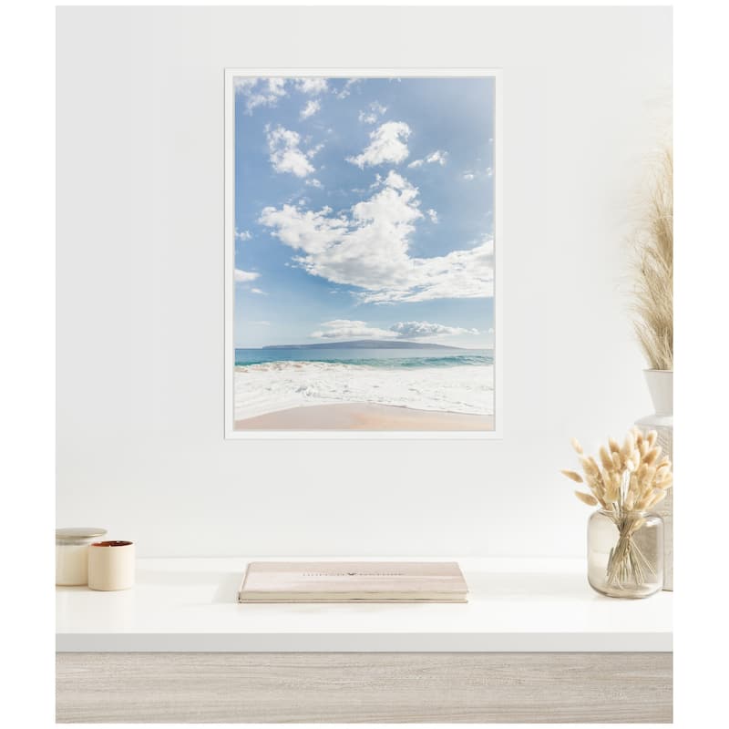 Kate and Laurel Sylvie Beach Framed Canvas by Alicia Abla