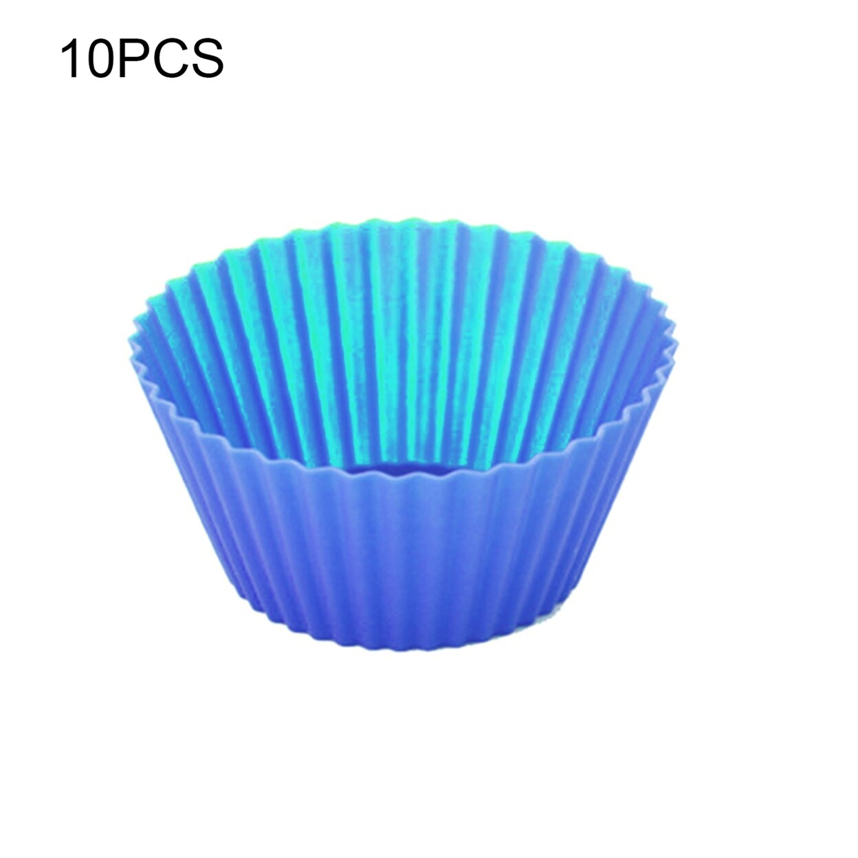 10PCS Non-Stick Baking Cups Silicone Cupcake Kitchen Baking Mold