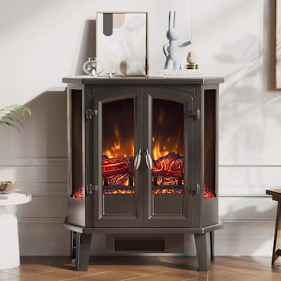 25" Electric Fireplace Stove Heater with Thermostatic - 25 inch