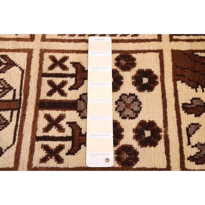 ECARPETGALLERY Hand-knotted Antalya Vintage Cream Wool Rug - 6'4 x 9'5