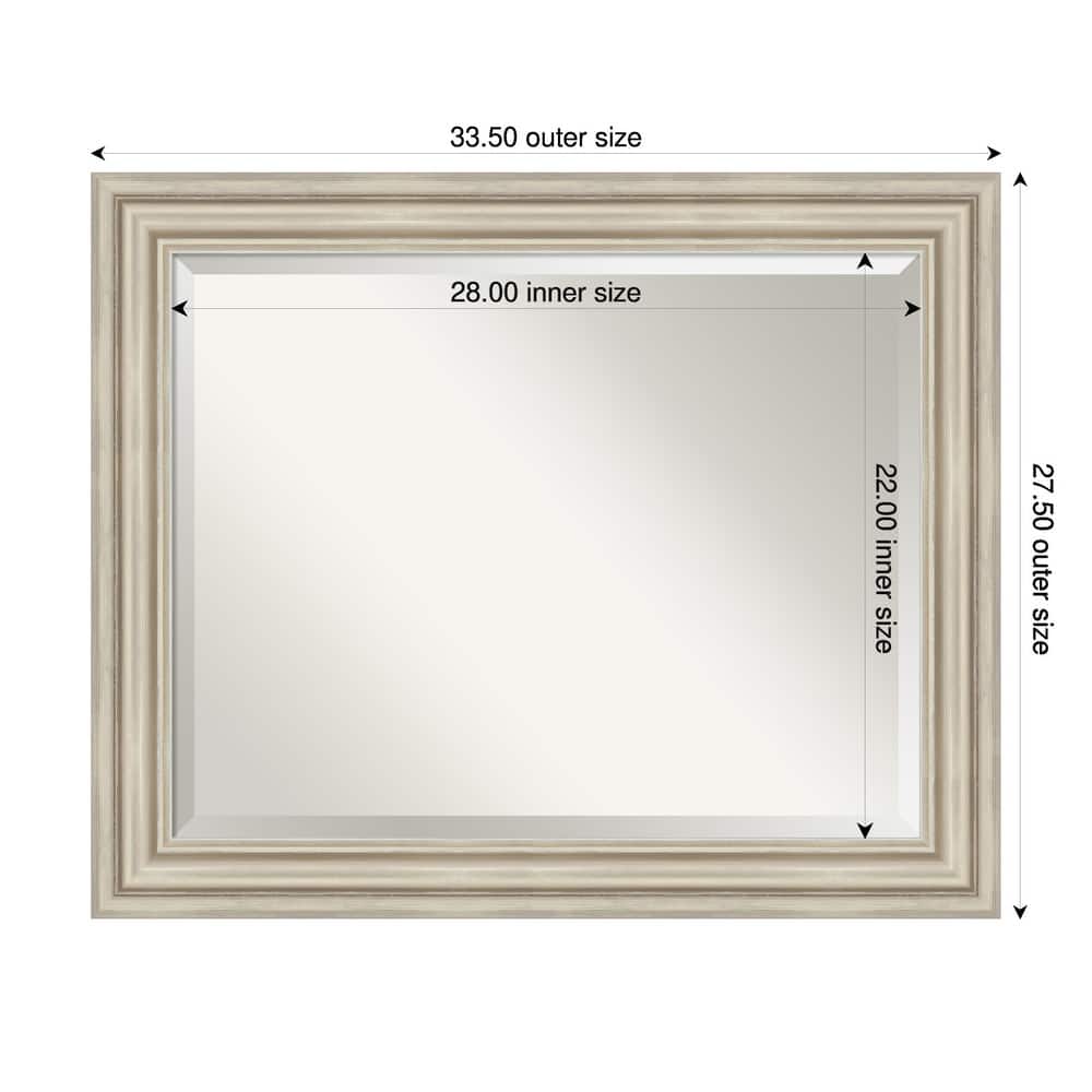Sierra Beveled Wood Framed Bathroom Vanity Wall Mirror