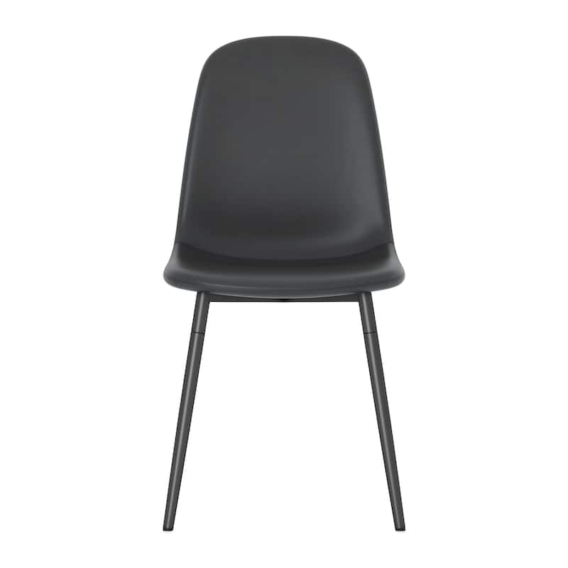 Modern Minimalist Black Dining Chair Set - Four Chairs