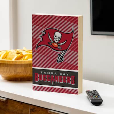 Tampa Bay Buccaneers Wooden Tabletop Mantel Shelf Sign