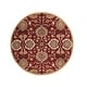 preview thumbnail 69 of 122, Patchway Handmade Classic Floral Wool Area Rug 6' Round - Burgundy - Round