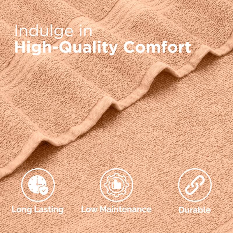 Superior Miami 100% Cotton 6-Piece Towel Set - Lightweight & Quick Drying