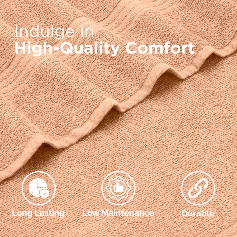 Superior Miami 100% Cotton 6-Piece Towel Set - Lightweight & Quick Drying