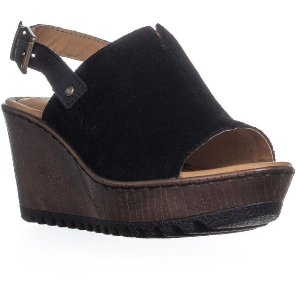 born black wedge sandals