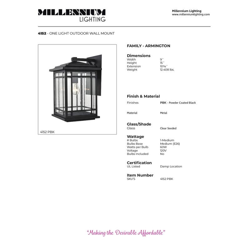 Millennium Lighting Armington Outdoor Light