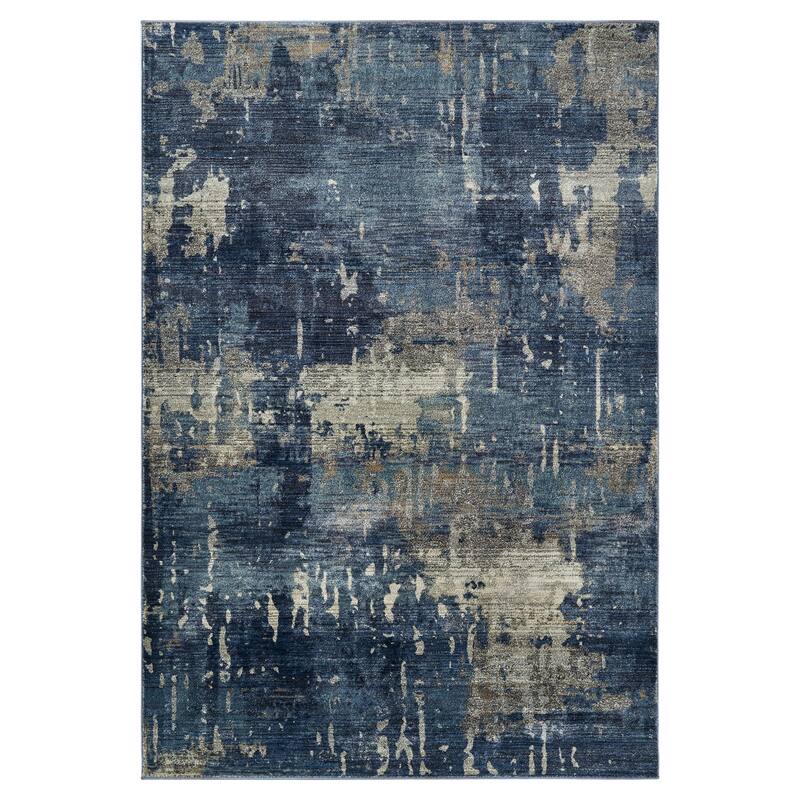 Maya Collection Denim Power Loomed Indoor Area Rug