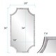 preview thumbnail 8 of 7, Allan Andrews Rectangular Wall Mirror with Scalloped White Marble Frame - 36"H x 20"W