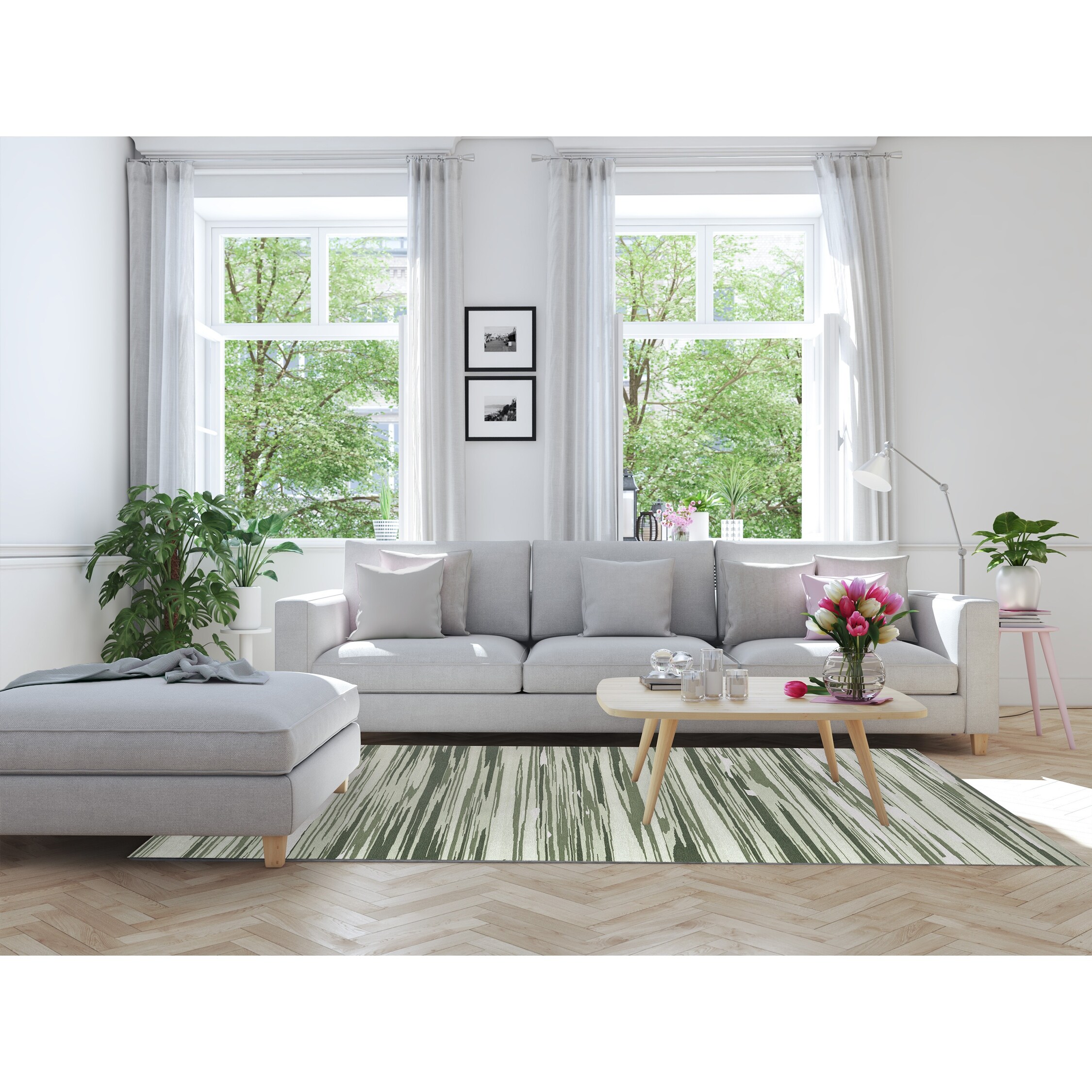 RAINBOW STRIPES Area Rug By Kavka Designs - On Sale - Bed Bath & Beyond ...