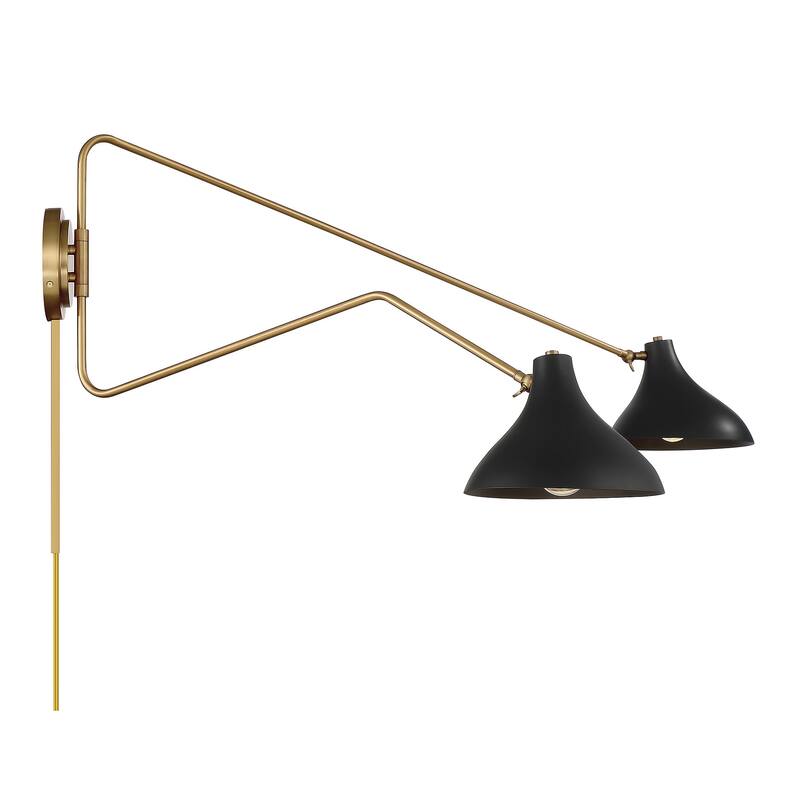 Meridian M90088 2 Light 21" Tall Hardwired or Plug-In Wall Sconce
