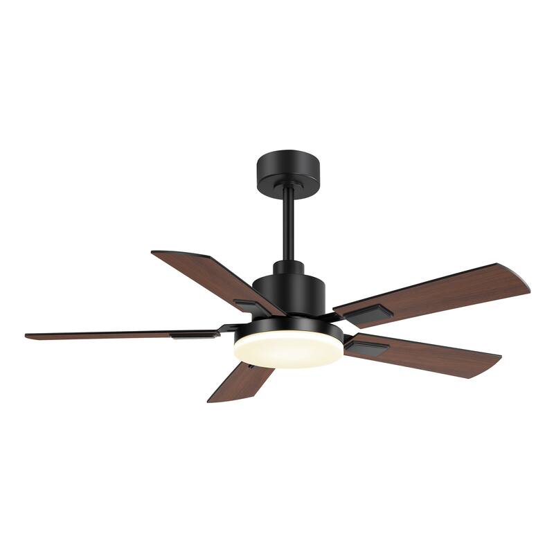 48/52/60-inch Modern Ceiling Fan with LED Light and Remote (3/5/6 Reversible Blades)