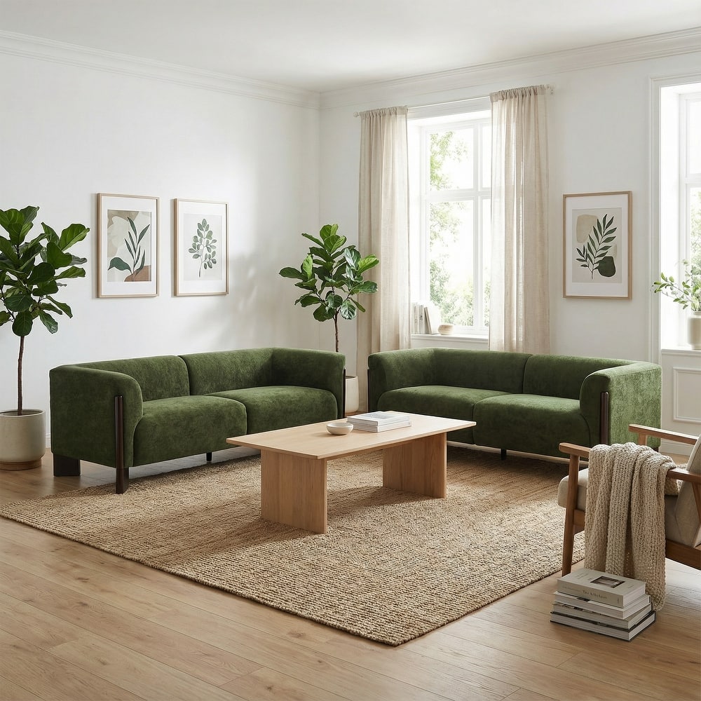 81 inch Wide Nordic Oversized Loveseat Sofa Set of 2