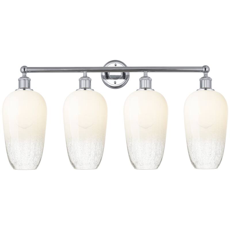 Innovations Lighting Endless Possibilities Edison - Brookhaven Flute - 4 Light 34" Bath Vanity Light - Polished Chrome/Opal