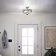preview thumbnail 2 of 9, River of Goods Orson Stained Glass 16-inch Semi-Flushmount Ceiling Light - 16" x 16" x 9.5"