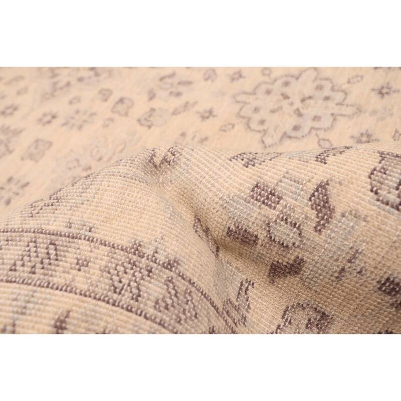 ECARPETGALLERY Hand-knotted Jules Serapi Light Khaki Wool Rug - 5'6 x 7'9