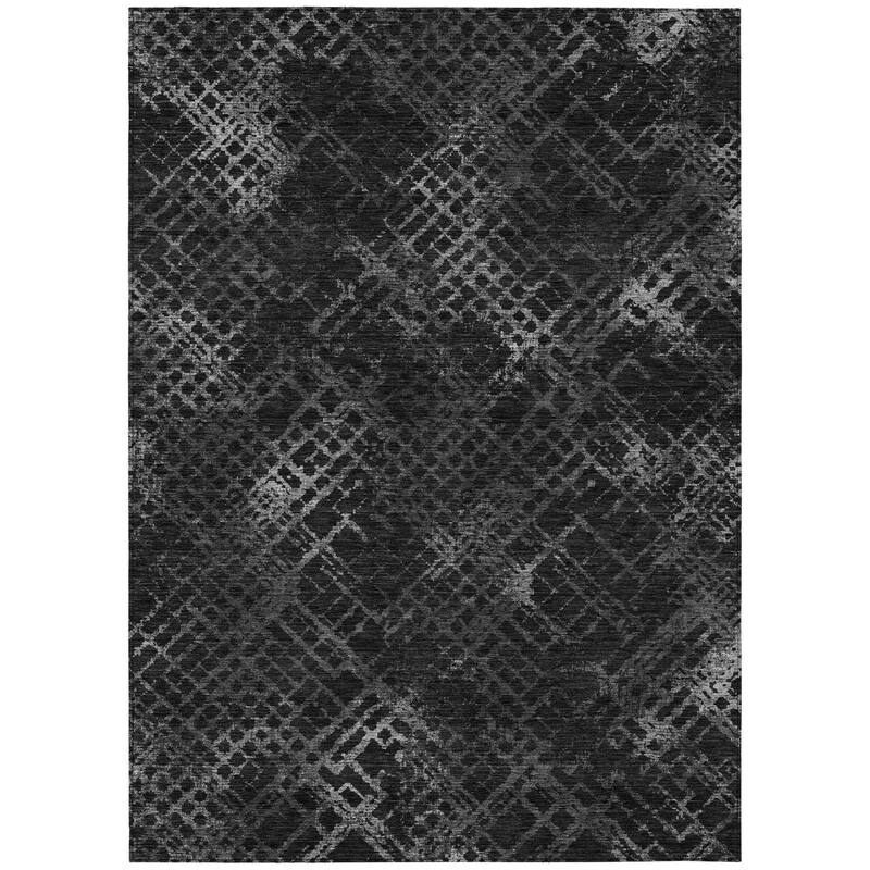 HomeRoots Geometric Transitional Rectangle Outdoor Rug