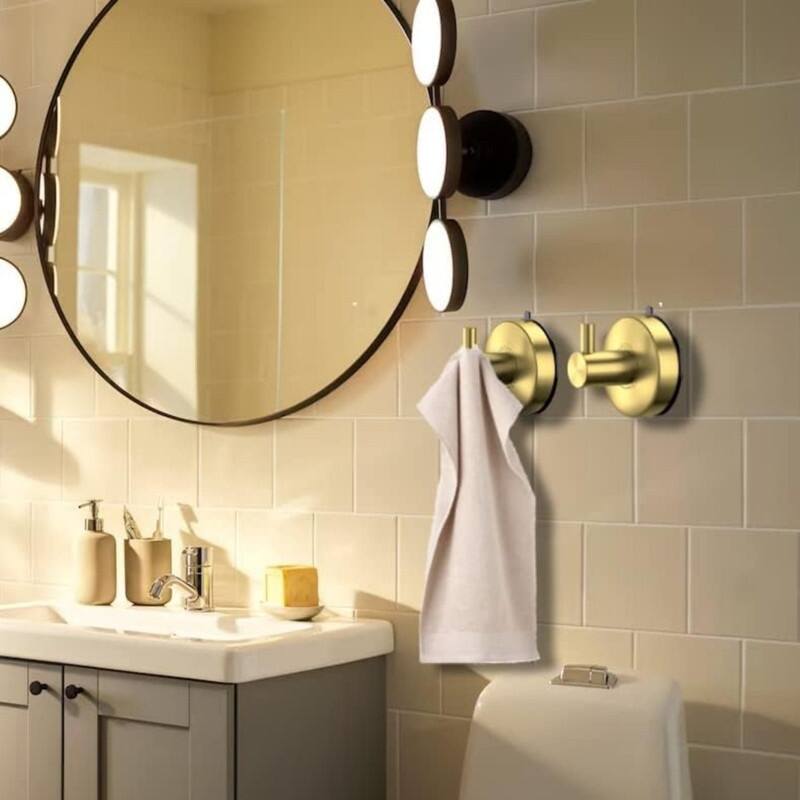 Bathroom Suction Cup Hooks 4 Piece Set 304 Stainless Steel 15lb Shower Hooks