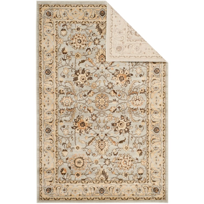 SAFAVIEH Florenteen Firyuza Traditional Oriental Rug - 2' x 8' Runner - Grey/Ivory