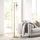 Option Brass with Seeded Glass Shade