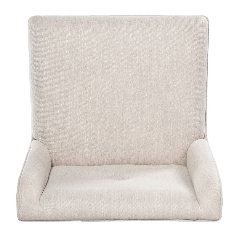 Christopher Knight Home - Light Luxury Upholstered Dining Chair with Rivet Trim & Rubber Wood Legs