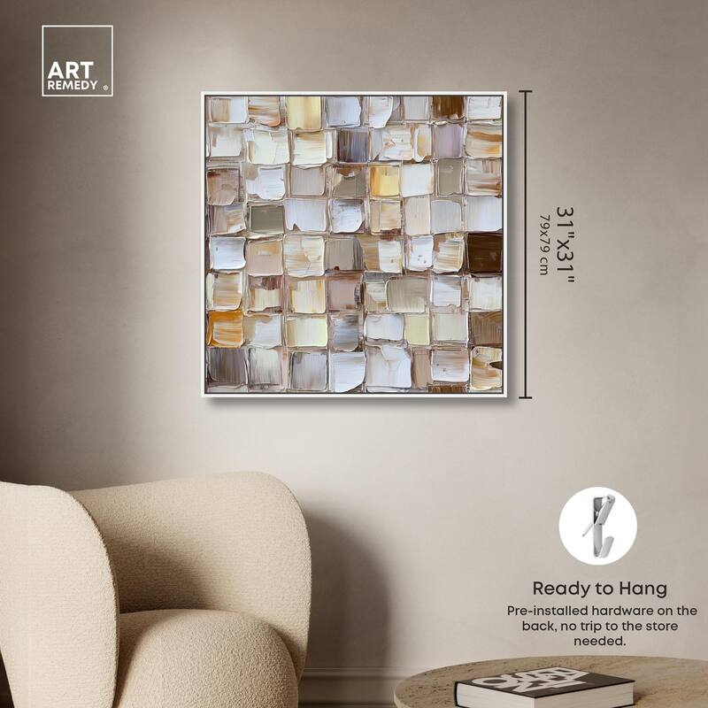 Woven Stone Canvas by Art Remedy