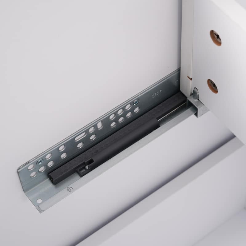 Roomfitters 30" Bathroom Vanity with Ceramic Sink, Full-Extension Soft-Close storage units and Fluted Design
