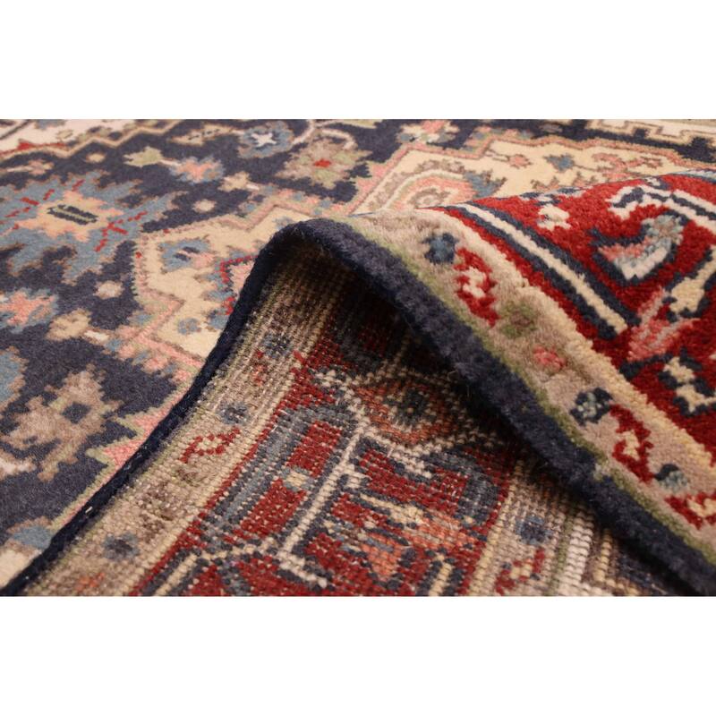 ECARPETGALLERY Hand-knotted Serapi Heritage Dark Navy Wool Rug - 4'0 x 5'10