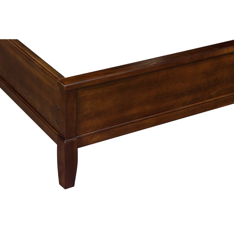 Christiane Dark Cherry Faux Leather Upholstered Tufted Bed