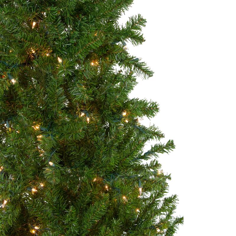 Pre-Lit Pencil Canadian Pine Artificial Christmas Tree - 7.5' - Clear Lights