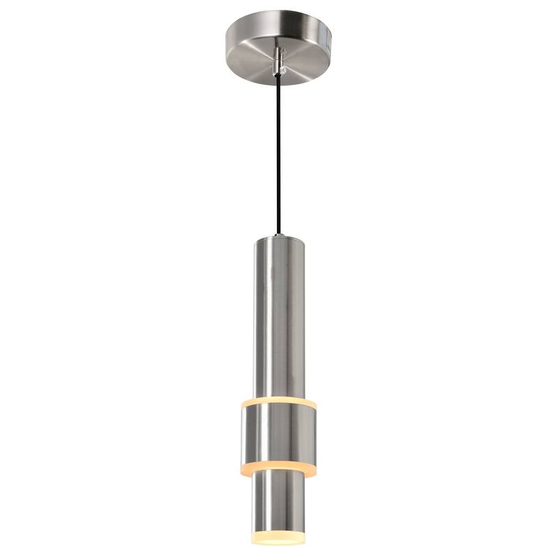 Lena LED Integrated Mini Pendant With Satin Nickel Finish - Satin Nickel - Satin Nickel