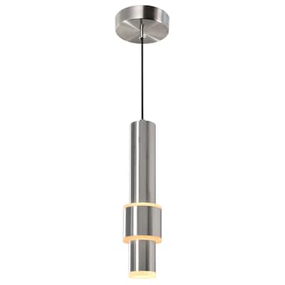Lena LED Integrated Mini Pendant With Satin Nickel Finish - Satin Nickel