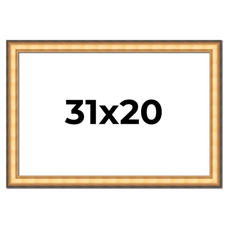31x20 Frame Gold Plein Aire Solid Wood Picture Frame Width 2 Inches |