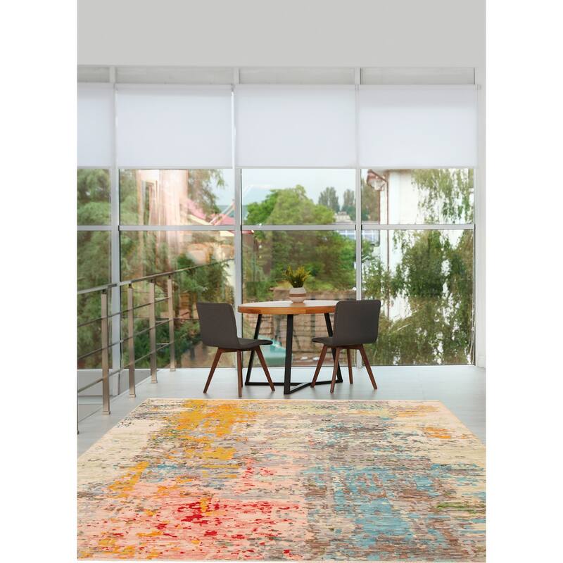 ECARPETGALLERY Hand-knotted Mystique Multi Color Wool Rug - 8' x 9' 11"