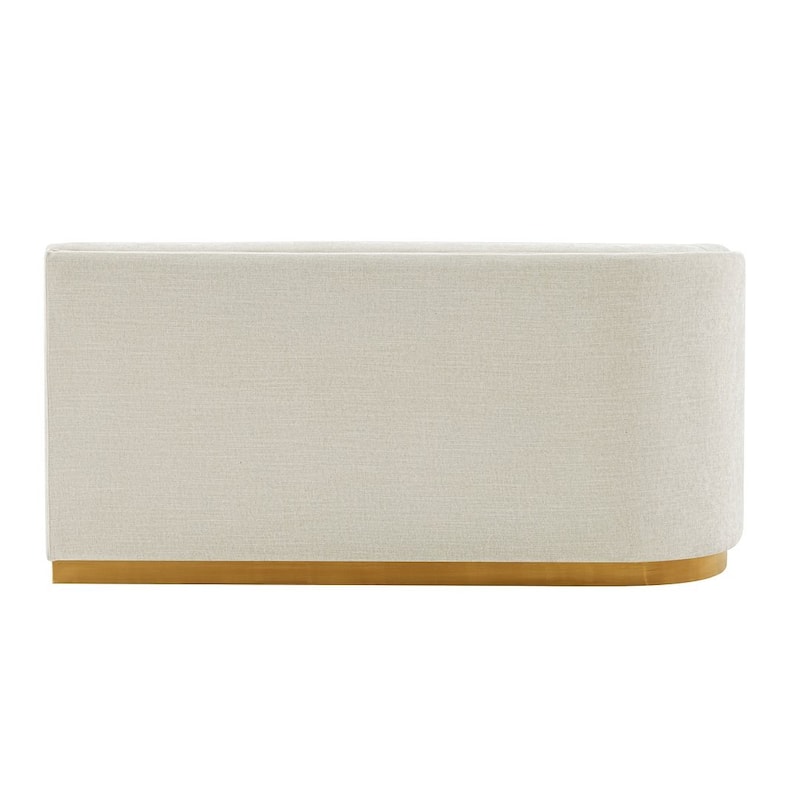 Manhattan Comfort Contemporary Daria Linen Sofa Sectional with Pillows