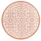 preview thumbnail 105 of 161, JONATHAN Y Ourika Vintage Filigree Textured Weave Indoor/Outdoor Area Rug 5' Round - Cream/Orange
