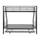 preview thumbnail 6 of 10, Metal Twin Over Full Bunk Bed Kids Bed with Trundle and Under-bed Storage