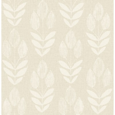 Chesapeake Garland Khaki Block Tulip Wallpaper