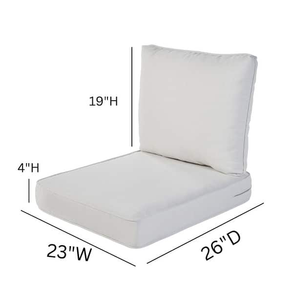 dimension image slide 1 of 4, Haven Way Universal Outdoor Deep Seat Lounge Chair Cushion Set