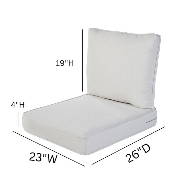 Haven Way Universal Outdoor Deep Seat Lounge Chair Cushion Set