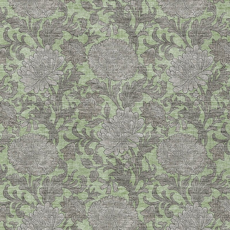 HomeRoots Floral Transitional Rectangle Outdoor Rug