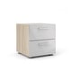 preview thumbnail 70 of 78, Porch & Den Angus Foiled 2-drawer Nightstand Oak / White