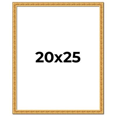 20x25 Frame Gold Real Wood Picture Frame Width 1 inches | Interior