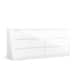 Porch & Den McKellingon 6-drawer Double Dresser - White High Gloss