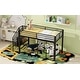 preview thumbnail 6 of 8, Metal Low Loft Bed Frame with Storage Staircase and Iron mesh
