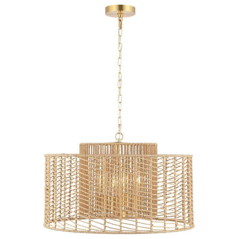 SAFAVIEH Lighting Jolanda Extendable Pendant - 25 In. W x 25 In. D x 20-79 In. H - 25Wx25Dx79H