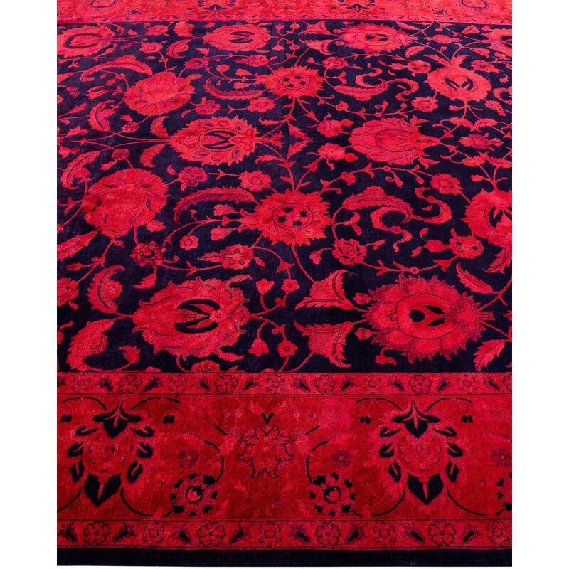 Overdyed, One-of-a-Kind Hand-Knotted Area Rug - Pink - 8' 3" x 10' 1"